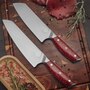 DELLINGER SANTOKU SANDVIK RED NORTHERN SUN Kuchynský nôž 18,5cm 
