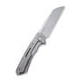 WE Mini Buster Knife Gray Ti Handle Polished Bead Blasted CPM-20CV 2003A