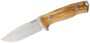 Lionsteel Fixed knife knife SLEIPNER blade Olive wood handle, leather sheath M5 UL