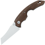 Fox Virtus Folding Pocket Knife Stainless Steel Becut Satin Blade, American Walnut Wood Handle