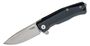 Lionsteel Myto Folding knife STONE WASHED M390 blade, BLACK aluminum handle MT01A BS