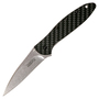 KERSHAW Ken Onion LEEK Assisted Flipper Knife, CPM-154 Stonewashed Blade, Carbon Fiber K-1660CF