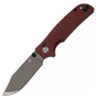 QSP Knife Kali, Button lock, 14C28N champagne ce, Dark red G10 QS159-A2