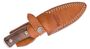 Lionsteel Fixed Blade SLEIPNER satin Walnut wood handle, leather sheath B35 WN
