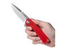 ANV Knives ANVZ100-014 Z100 Stonewash Plain Edge Liner Lock G10 Red