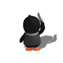 QSP Knife Penguin Figurine PVC QS-A002