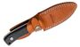 Lionsteel Fixed Blade M390 satin G10 handle, leather sheath M4 G10