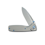 KUBEY Bluff Sandblasted S35VN Blade Grey Titanium Crossbarlock KB383C