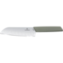 VICTORINOX Coltello Santoku, lama alveolata, 17 cm, verde oliva 6.9056.17K6B