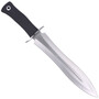MUELA 124 mm double edge blade with bloodgroove on the middle,  with black rubber handle BW-24G