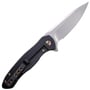 WE Kitefin Knife Marble Carbon Fiber Presentation Handle With Black Ti Lock Side Handle Polished Bea