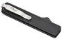 Golgoth G11BS1 Noir. Couteau automatique OTF lame double tranchant avec serrations en acier D2 manch