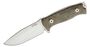Lionsteel Hunter Fixed knife SLEIPNER blade GREEN CANVAS handle, leather sheath M5 CVG