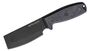 ONTARIO RAT-3 Utility Knife 3.4&quot; Black Coated Chisel Blade, Micarta Handles, Nylon Sheath ON8662