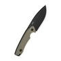 QSP Knife Tiny TOT 10Cr15MoV, black stonewash,  sand G10 QS169-C2