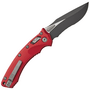 Microtech AMPHIBIAN RAM-LOK S/E BLACK PART SERRATE FLUTED ALUMINUM RED 137RL-2FLRD