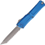 Microtech COMBAT TROODON T/E APOCALYPTIC SERRATE BLUE 1144-12APBL