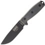 ESEE Knives ESEE-4P-MB-B Plain Edge, Black Sheath, MOLLE Back and Clip Plate