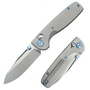 KUBEY Bluff Sandblasted S35VN Blade Grey Titanium Crossbarlock KB383C