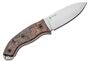 Ontario Hiking Fixed Blade Knife 3.4&quot; Satin Drop Point, Brown/Black Micarta Handles, Leather  ON8187