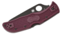 Spyderco C243BGBKP SP ENDELA BURGUNDY LIGHTWEIGHT CTS-PD#1 BLACK BLADE PLAINEDGE