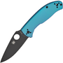 Spyderco C122TIBLBKP TENACIOUS BLUE TI BLACK PLAINEDGE