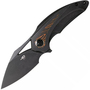Bestech NUKE M390, Black Stonewash, Titanium+Black orange G10, Black BT2107E