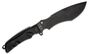 FOX FX-9CM06 Parus Fixed Blade Knife, N690 Recurve Blade, Black Forprene Handle, Nylon Sheath