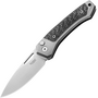 LionSteel Twain CPM MagnaCut Satin, Gray Titanium / Carbon Fiber Handles TW GY CF