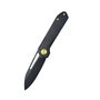 Kubey Royal Frame Lock EDC Pocket Knife Front Flipper Black 6AL4V Titanium Handle KB321O