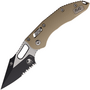 Microtech Stitch - RAM-LOKTM S/E Fluted G-10 Tan Osaliselt Serrated 169RL-2FLGTTA