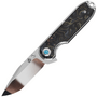 QSP Knife Nebula 14C28N, mirror polish,  Brass Copper mesh resin, Linerlock QS168-E