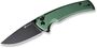 Sencut Serene Green Aluminum HandleBlack D2 BladeButton Lock S21022B-5