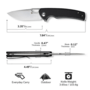 SENCUT Vesperon Black G10 Handle Satin Finished 9Cr18MoV Blade S20065-1