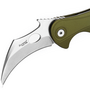 LionSteel L.E.One Mid Folding knife STONE WASHED M390 blade, GREEN aluminum hand
