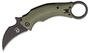 FOX/Bastinelli Black Bird Folding Karambit, N690Co Black Blade, OD Green G10 Handles FX-591 OD