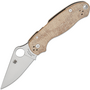 Spyderco Para 3 Brown Canvas Micarta CPM CRU-WEAR Reveal 14 C223MPCW