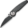 Civivi Starflare Black Aluminum HandleBlack Stonewashed Nitro-V Blade, Satin FlatButton Lock C2305