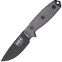 Couteau de survie ESEE Knives Modèle 3 lame noire, manche gris 3P-KO sans étui