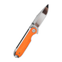 QSP Knife Nebula 14C28N, mirror polish,  Orange Bone, Linerlock QS168-D
