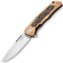 Lion Steel Folding knife MAGNACUT blade, BRONZE  Titanium with Carbon Fiber inla