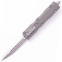 Microtech DIRAC D/E STONEWASH FULL SERRATE NATURAL CLEAR 225-12NC