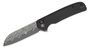 CIVIVI Black Aluminum Handle Damascus Blade Button Lock C20022B-DS1