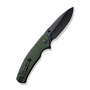 SENCUT Slashkin Green Canvas Micarta Handle Black D2 Blade S20066-3