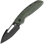 KANSEPT Link Blackwash CPM 20CV 0.137''/3.5mm Green Micarta + Blackwash Titanium K1068A1