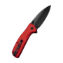 SENCUT Red Aluminum Handle Black 9Cr18MoV Blade Button Lock S22043B-4
