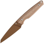 Tenable Parr Rose Gold Coated 14C28N Brown Micarta G011B7