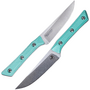 Microtech 4.5 STEAK KNIFE SET STONEWASH STANDARD CARRIBIAN BLUE G-10 3600-10SETC
