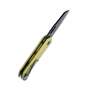 KUBEY Duroc Liner Lock Flipper Small Pocket Folding Knife Translucent Yellow G10 Handle KU332H