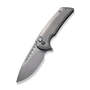 WE Mini Malice Gray Titanium Handle Gray Stonewashed CPM 20CV Blade WE054BL-2